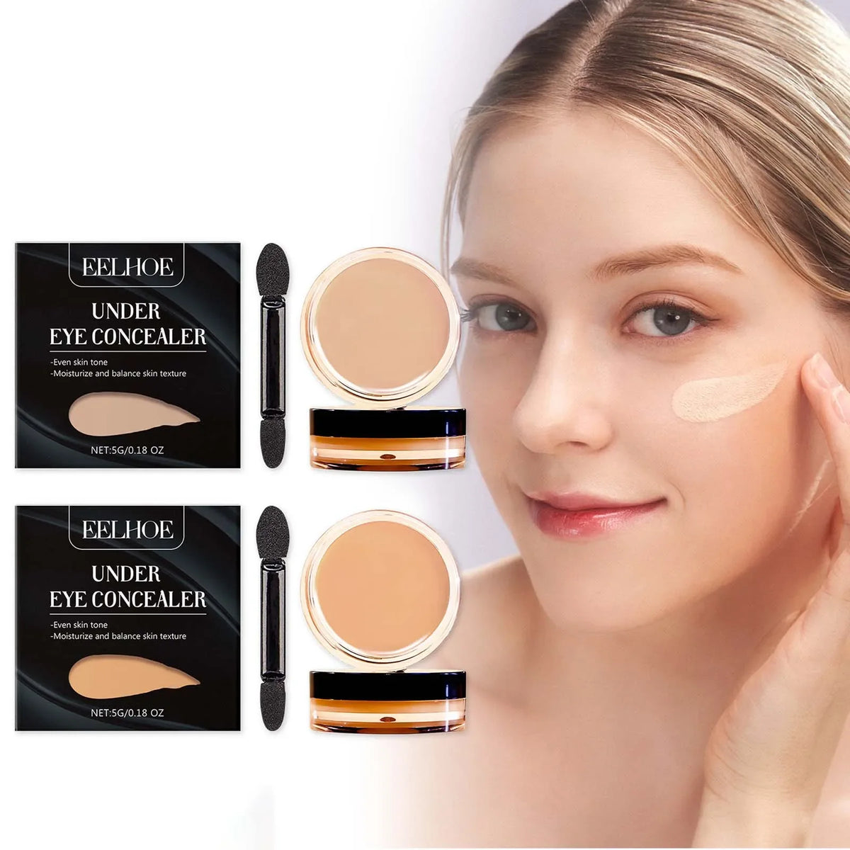 Qme Eye Concealer – Moisturizing, Blemish-Covering Makeup Eye Concealer Qme