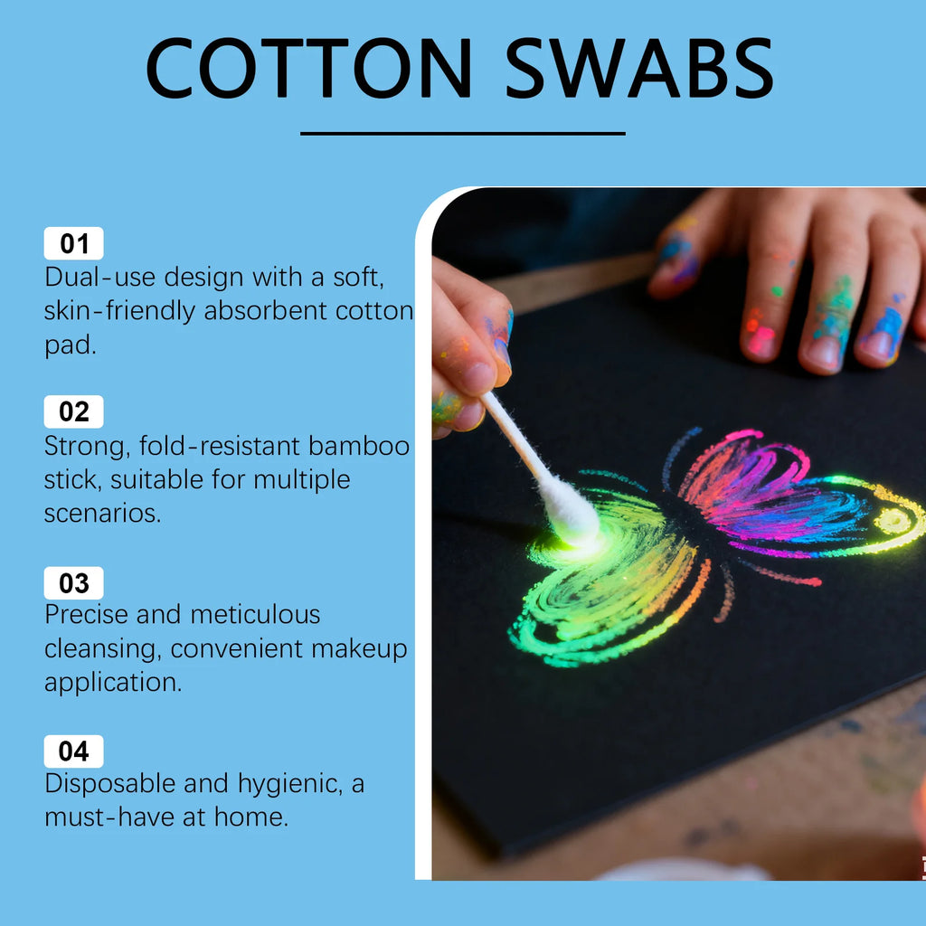 Double-Headed Multifunctional Cotton Swabs – Makeup & Ear Care Cotton Swabs Qst