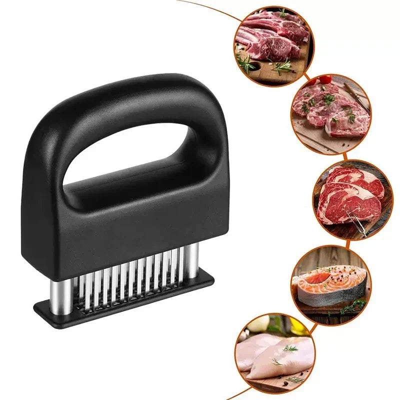 48-Pin Stainless Steel Meat Tenderizer – Steak & BBQ Tool Meat Tenderizer Tool Qme 1PCS Meat Tenderizer