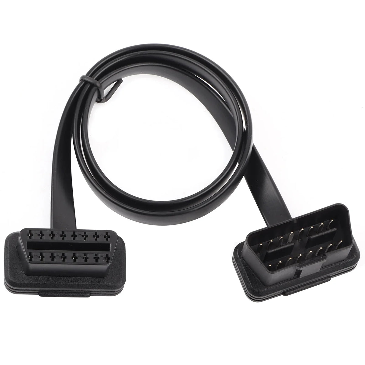 OBD2 16-Pin Male to Female Diagnostic Extension Cable OBD2 Extension Cable Qme 60CM