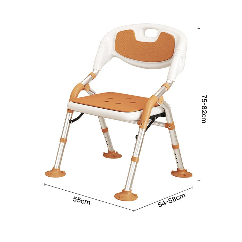 Foldable Non-Slip Bath Chair | Height-Adjustable, 150kg Capacity Shower Bath Chair Qst Style 2