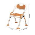 Foldable Non-Slip Bath Chair | Height-Adjustable, 150kg Capacity Shower Bath Chair Qst Style 2
