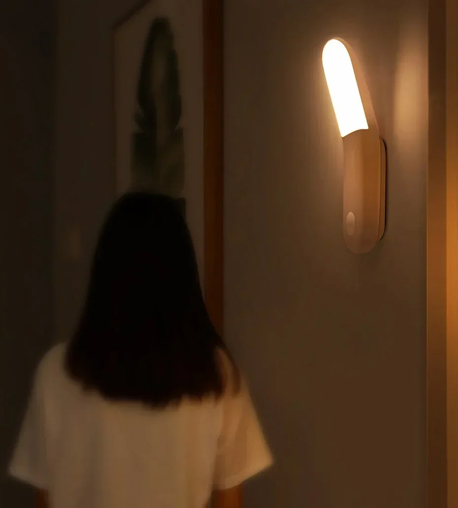 USB Rechargeable LED Motion Sensor Night Light – 2 Colors Motion Sensor Night Light Qme