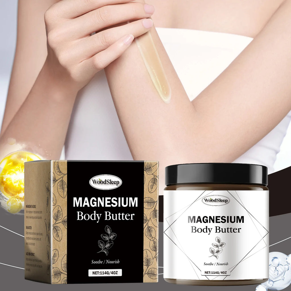 Woodsleep Magnesium Body Cream – Moisturizing Muscle Butter Magnesium Body Cream Qst