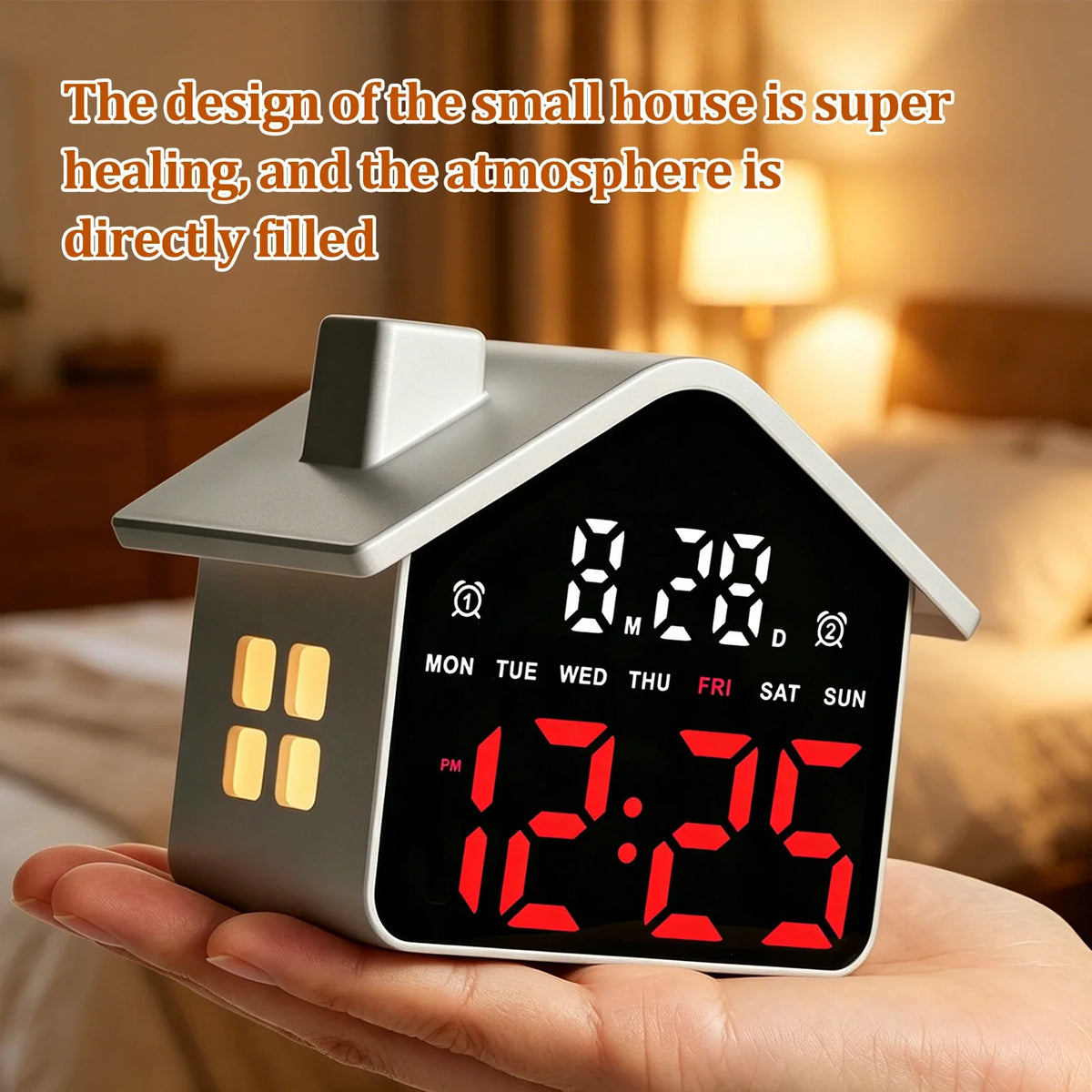 LED Table Clock USB Charging, 12 Colors – Desk & Bedside LED Table Clock Qme