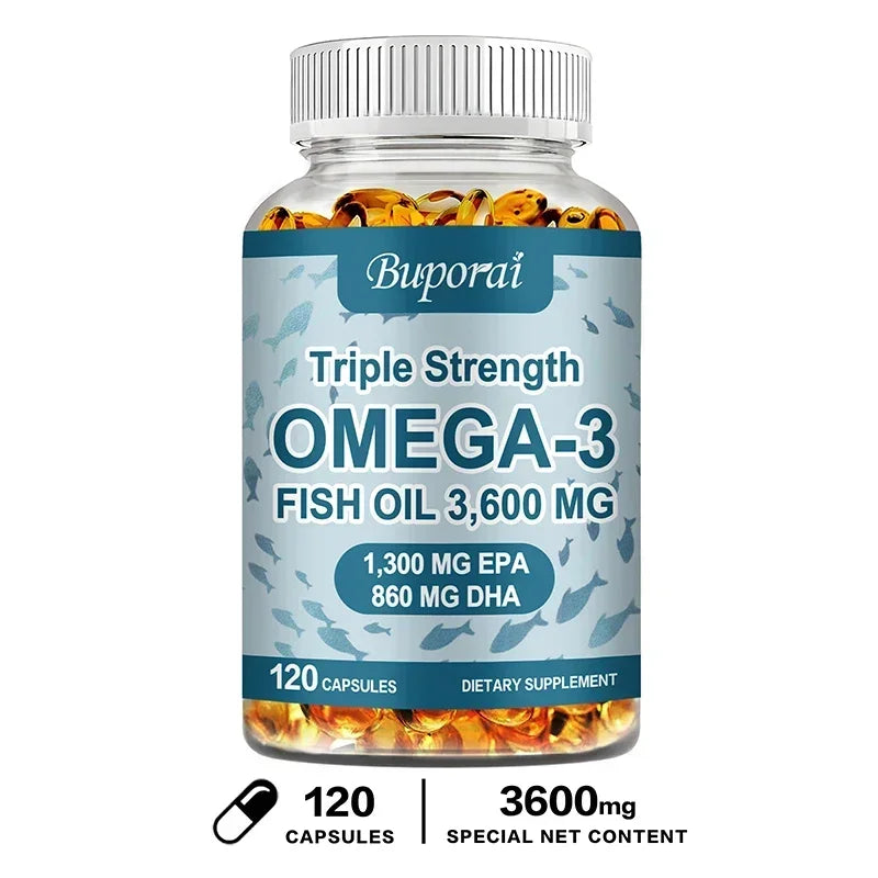 Xemenry Omega 3 Fish Oil Triple Strength EPA DHA – 120 Caps Omega-3 Supplement Qst 120 Capsules
