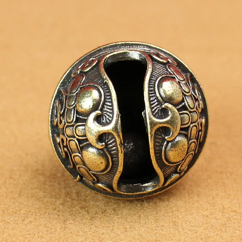 Vintage Brass Copper Gluttonous Taotie Keychain Pendant Keychain Pendant Qme
