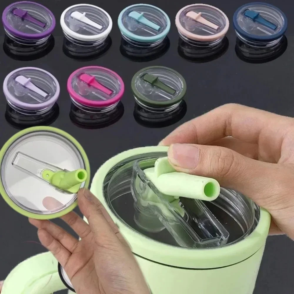 Spill-Proof Replacement Lid for Stanley 40oz | Flip Straw Cover Replacement Cup Lid Qme