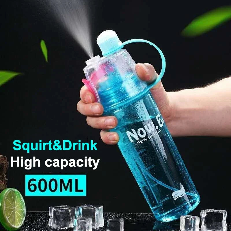 Sports Spray Water Bottle – Portable 600ml Outdoor Kettle Sports Water Bottle Qme