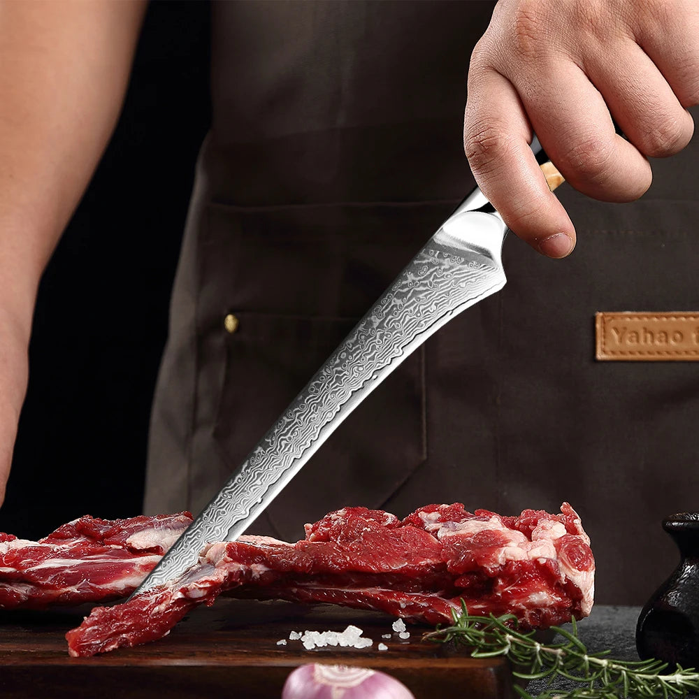 Damascus Steel Boning Knife Set 1-4 PCS – Xituo Kitchen Knives Damascus Kitchen Knife Set Qst