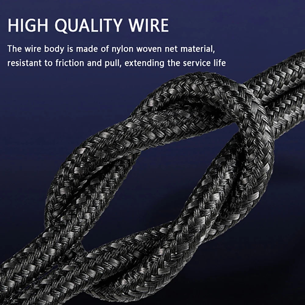 USB-C Cable 60W Fast Charging 10Gbps | Nylon Braided Type-C USB-C Charging Cable Qme