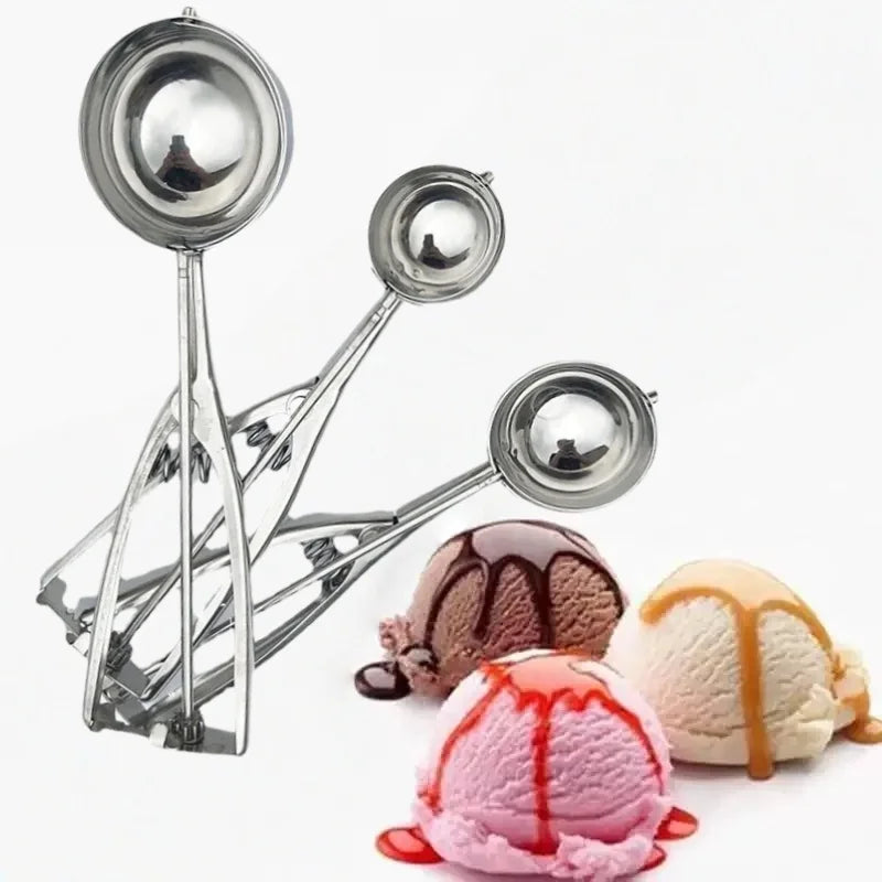 Stainless Steel Ice Cream Scoop & Fruit Spoon | Kitchen Tool Kitchen Scoop Tool Qst
