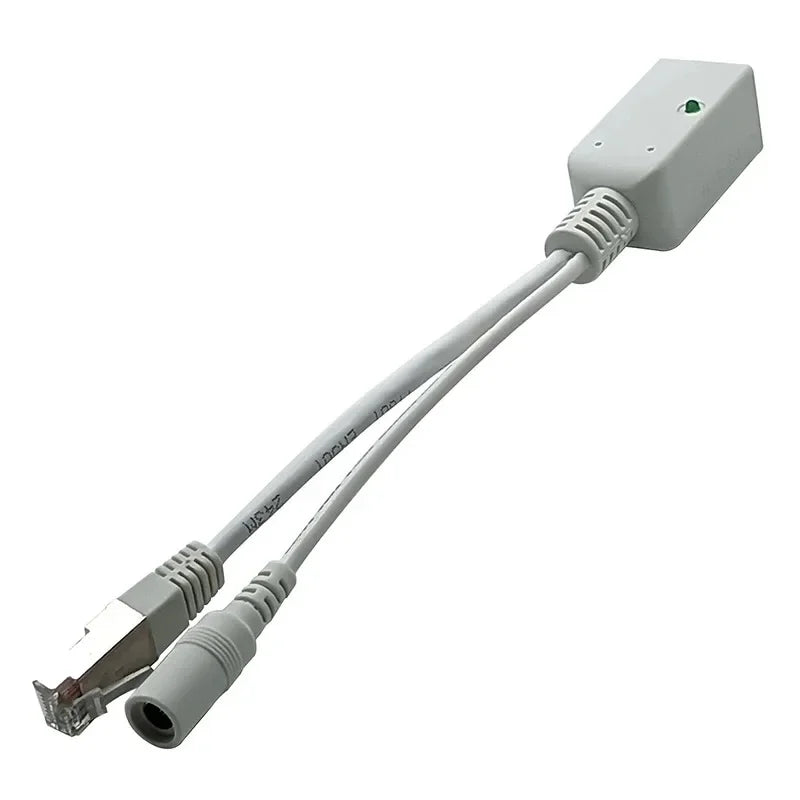 2-Pack Wide-Range PoE Injector 9V–56V Gigabit RJ45 DC Socket PoE Injector Qme