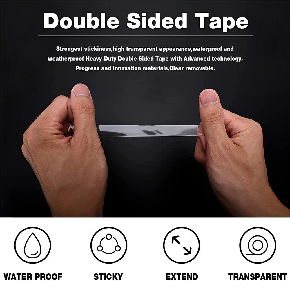Transparent Acrylic Double Sided Tape 9.84FT Ultra-Strong Double Sided Tape Qme