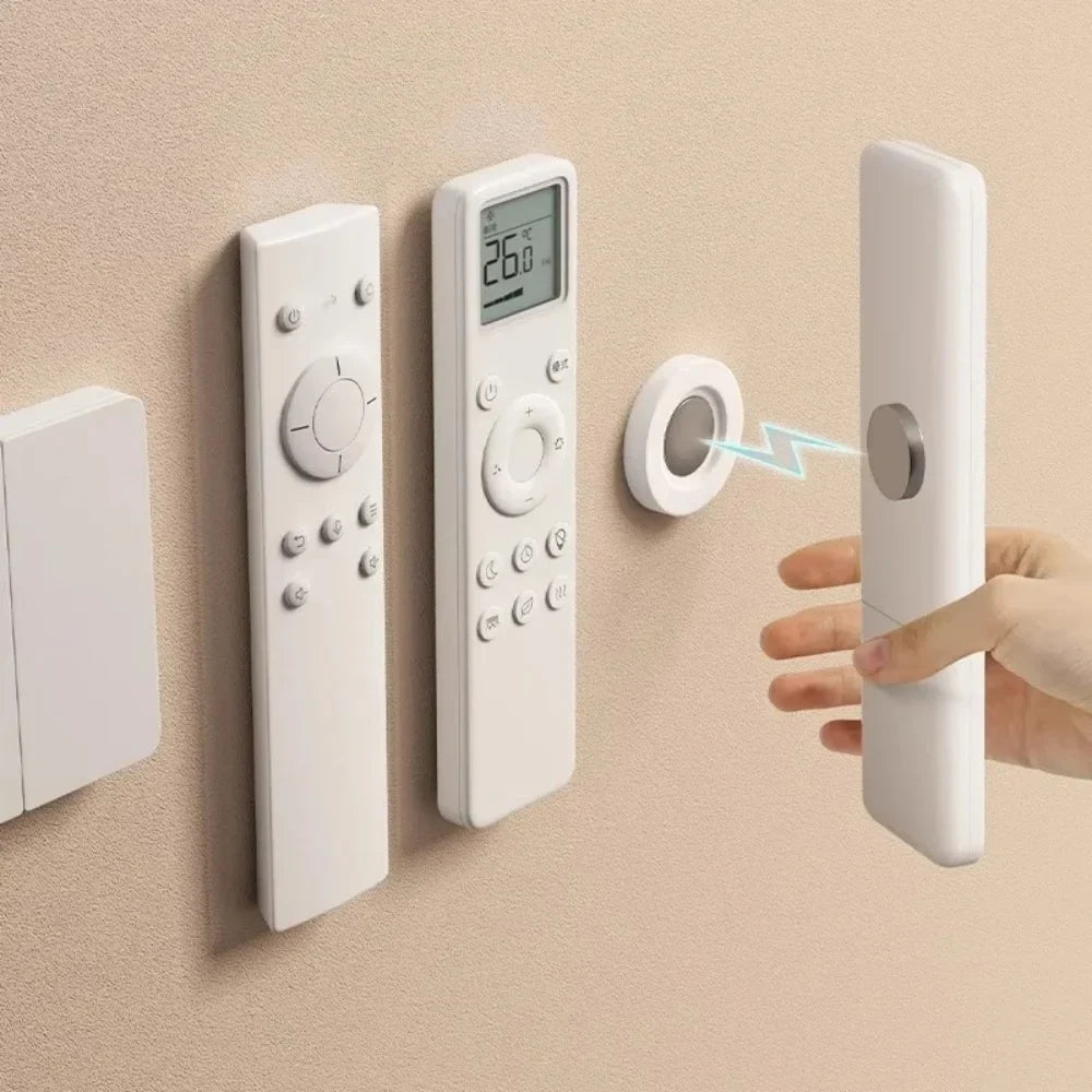 No-Drill Magnetic Remote Control Holder Silicone Wall Mount 12pk Wall Mount Organizer Qme