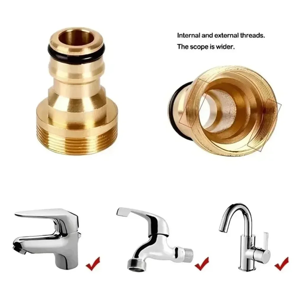 Universal M22 M24 Kitchen Faucet Adapter – Brass Hose Connector Faucet Hose Adapter Qme