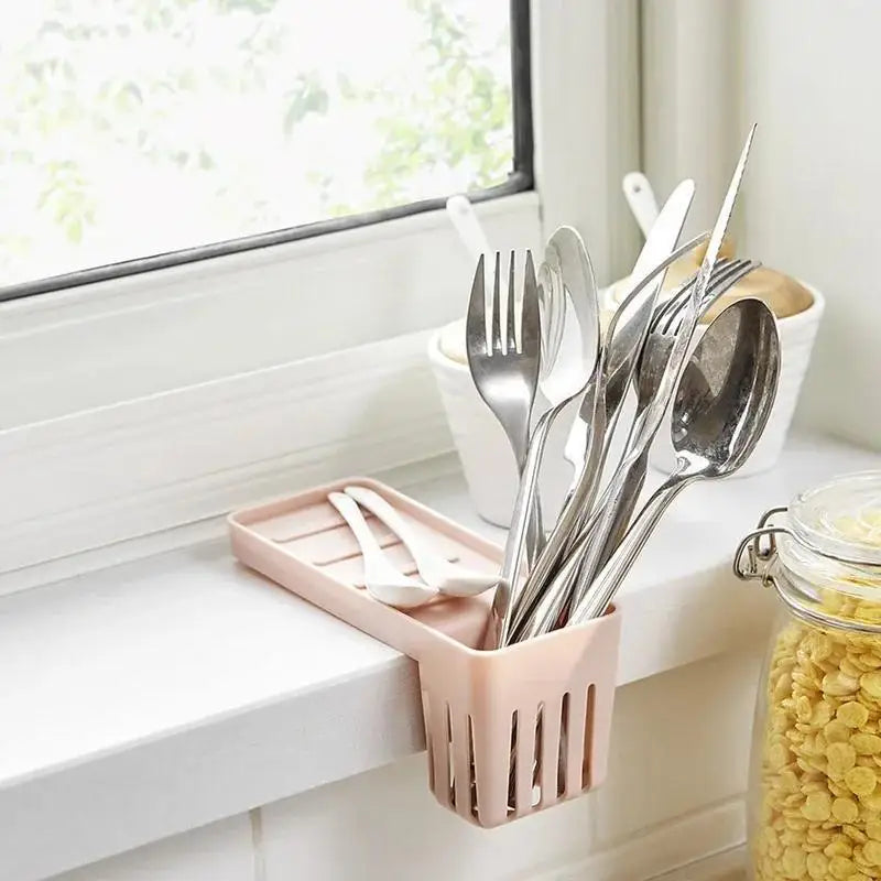 Suction Cup Sink Shelf Sponge Holder & Drain Rack Sink Organizer Rack Qme