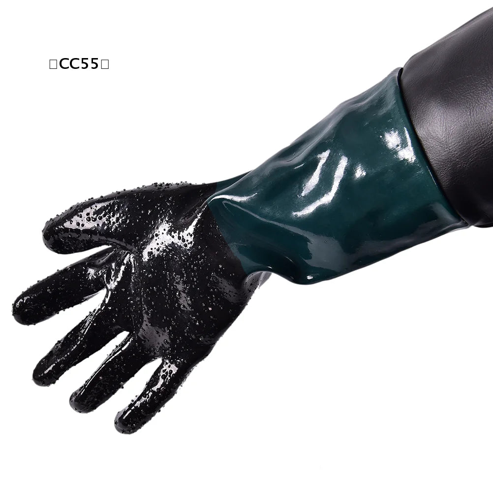 24" Sandblasting Cabinet Gloves – Neoprene & PVC Heavy Duty Sandblasting Cabinet Gloves Qst