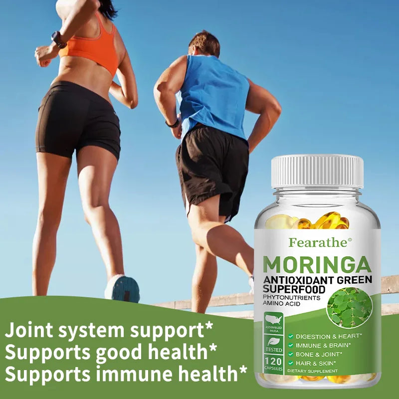 Organic Moringa Capsules – Antioxidant Superfood Supplement Herbal Supplement Qst