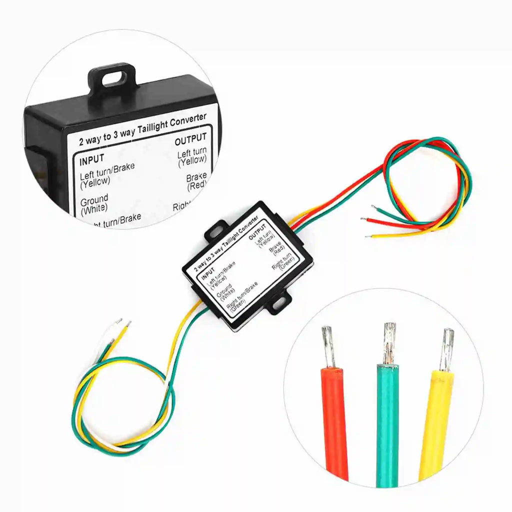 2-to-3 Wire Trailer Converter Splice Harness Adapter | Qme Trailer Wire Converter Qme