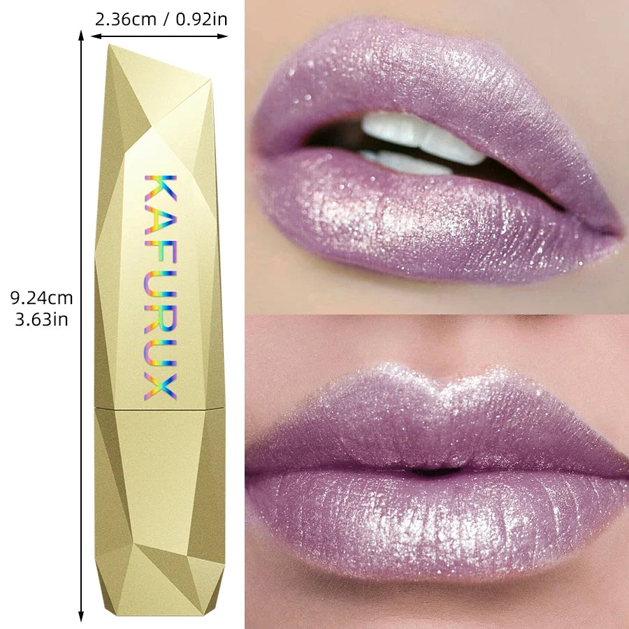 Glitter Metallic Lipstick Pearlescent Lip Tint – Long Lasting Metallic Lip Tint Qme