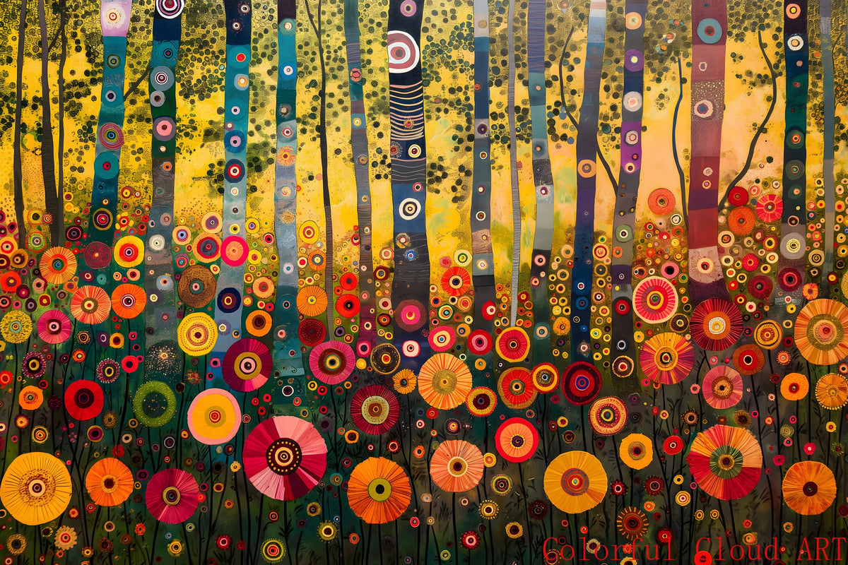 Gustav Klimt Tree of Life Canvas Art Print | Floral Wall Décor Canvas Art Print Qst 6 20x30cm Unframed