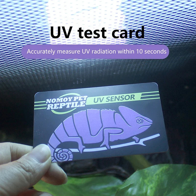 Reptile UVB Test Card – UV Lamp Bulb Strength Tester for Pets Reptile UVB Tester Qme