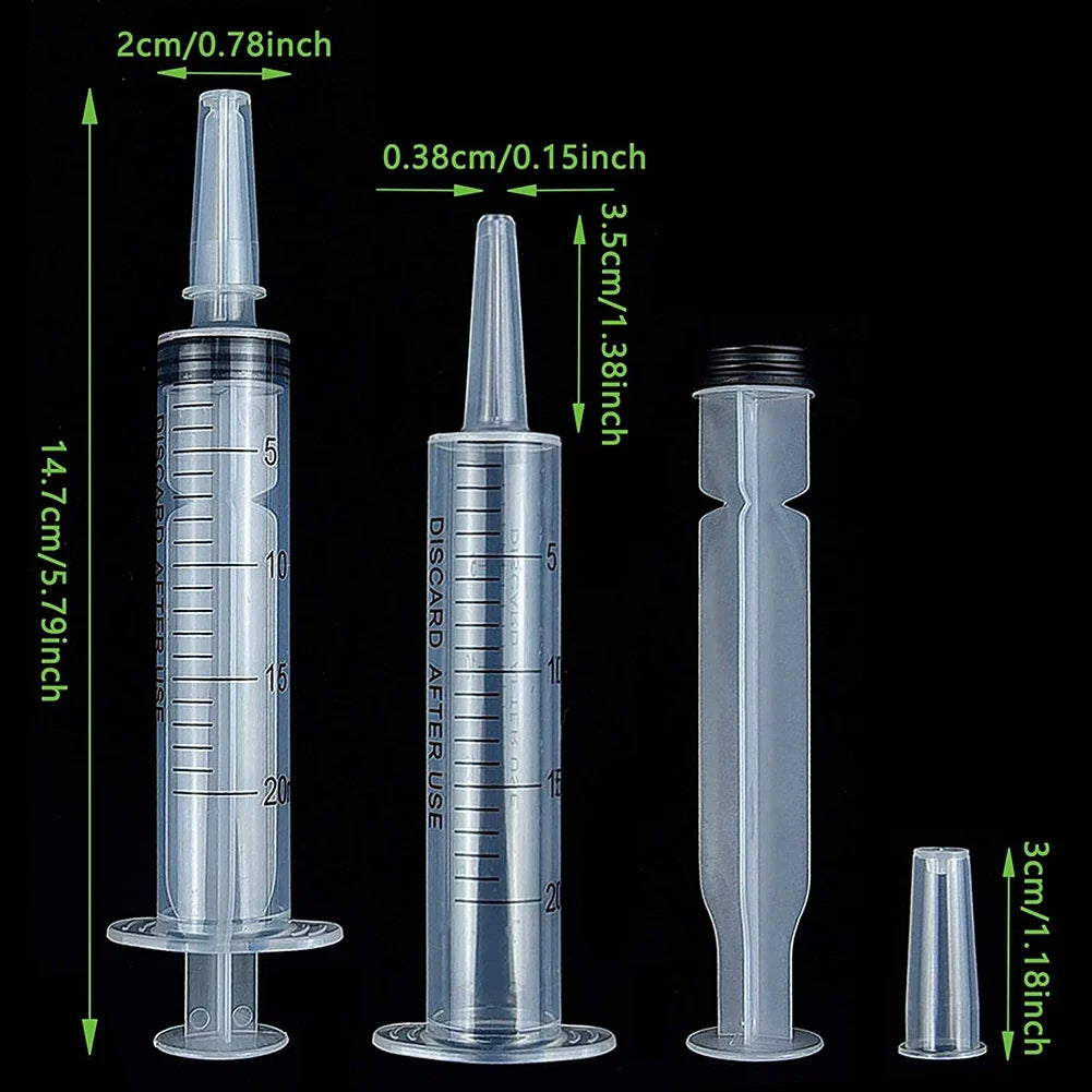 20ml Plastic Measuring Syringe – Liquid Dispensing & Garden Use Measuring Syringe Qme