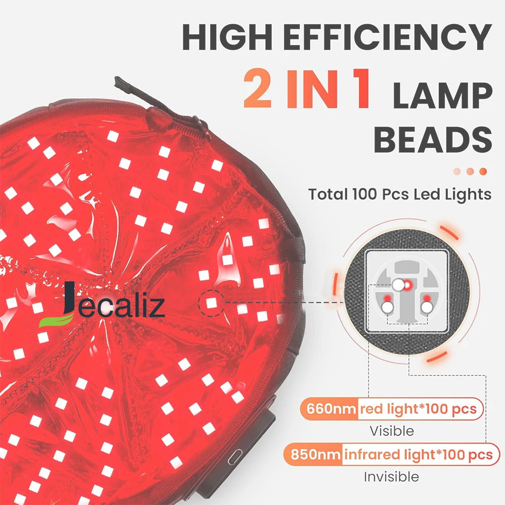 Red Light Therapy Hair Cap 660nm 850nm – LED Hair Growth Hat LED Hair Growth Cap Qst