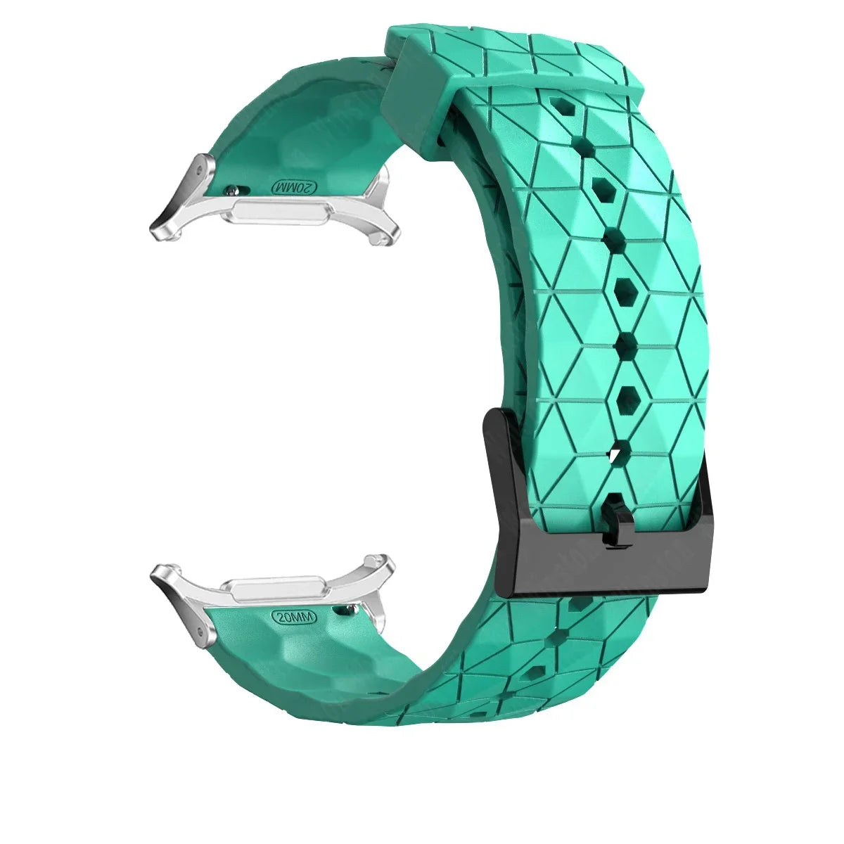 Silicone Sport Strap for Samsung Galaxy Watch 7 Ultra – 40 Colors Silicone Watch Strap Qme Teal-S Galaxy Watch 7 Ultra