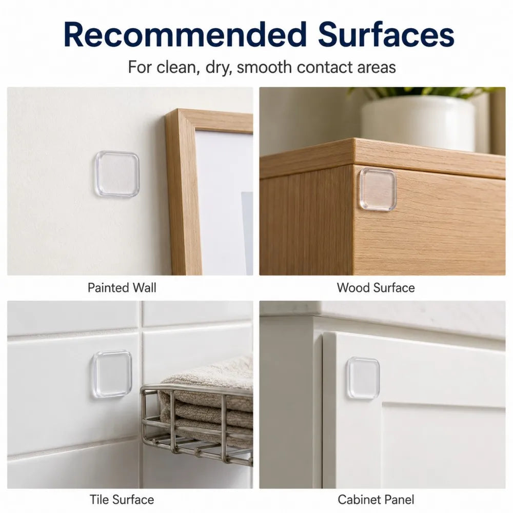 Clear Silicone Door Stopper Pads – Self-Adhesive Wall Protectors Wall Protector Pads Qme