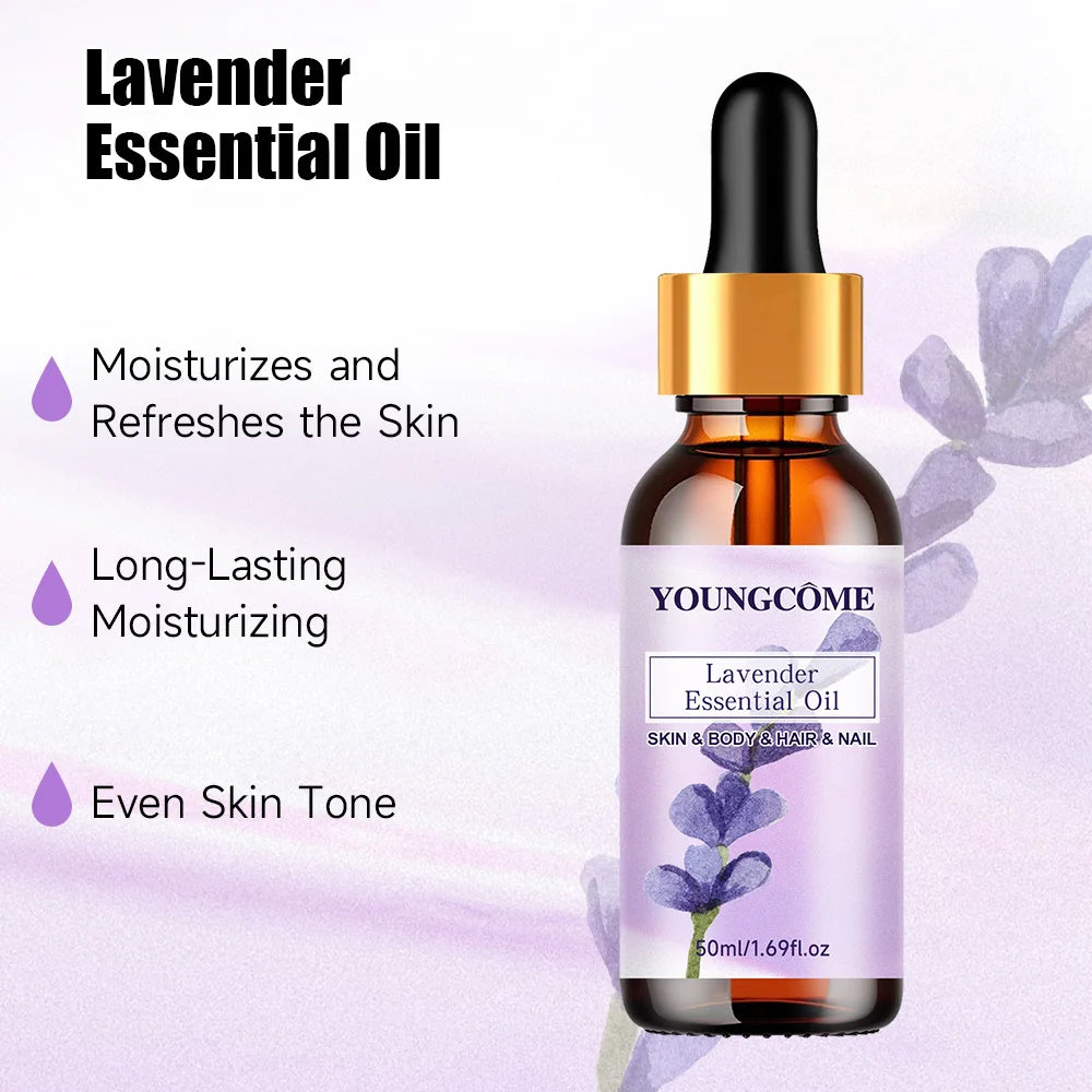 YOUNGCOME Pure Lavender Essential Oil – Hair, Face & Body Essential Oil Serum Qst