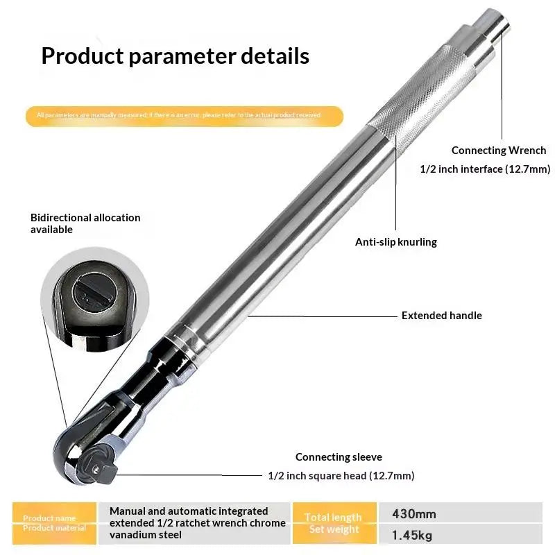 Electric 4-Wheel Alignment Angle Adjustment Car Wrench Tool Extension Car Wrench Qme
