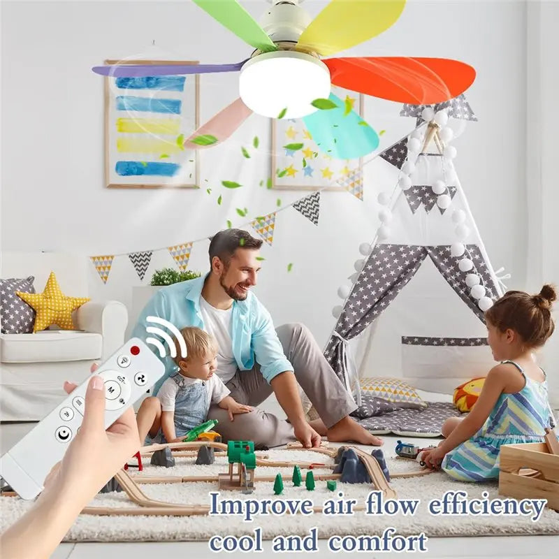 Dimmable LED Ceiling Fan Light with Remote Control | E27 LED Ceiling Fan Qst As Shown