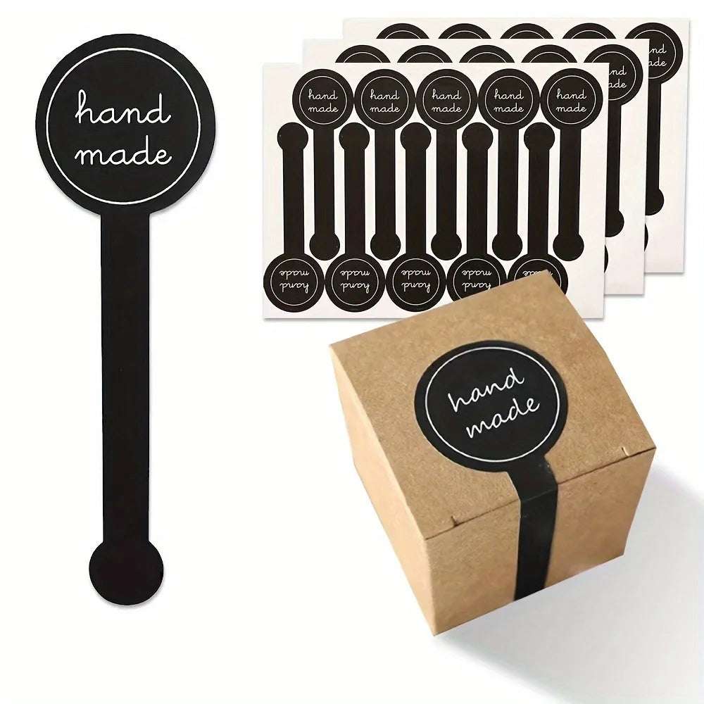 100 Black Thank You Sealing Stickers for Baking & Gift Boxes Craft Sealing Stickers Qme