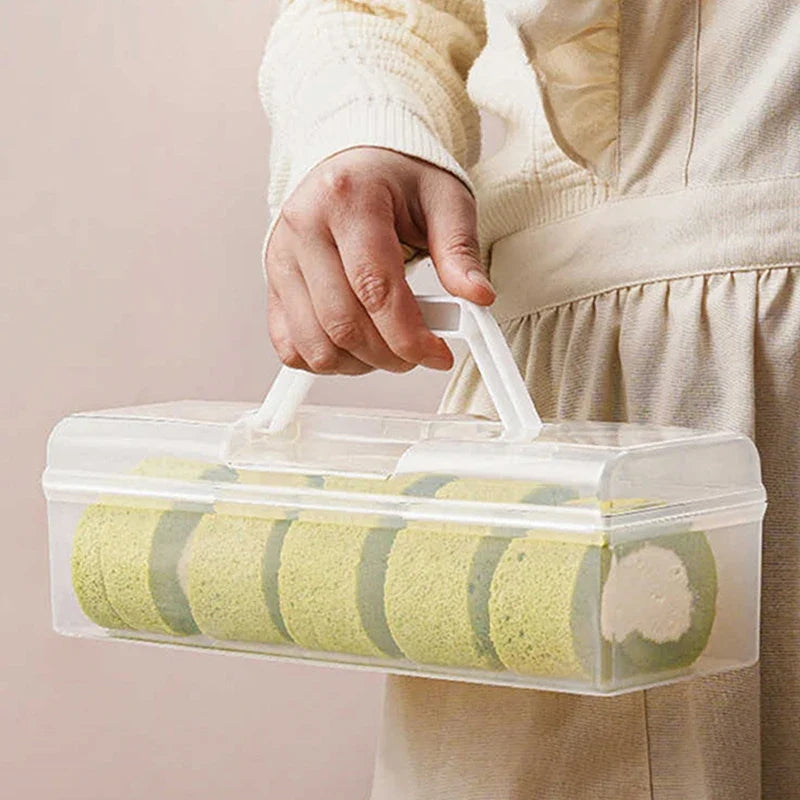 Reusable Plastic Bread Box with Handle – Toast & Pastry Holder Bread Storage Box Qme