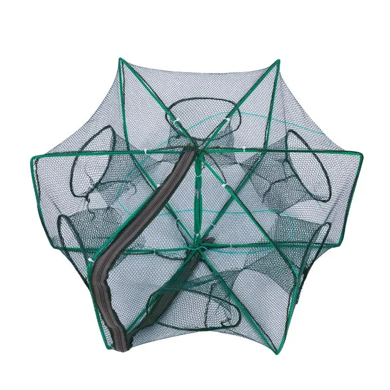 Folding Mesh Fishing Trap Net – Crayfish Crab Shrimp Catcher Fishing Trap Net Qme