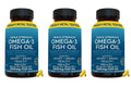 Omega-3 Fish Oil 2500mg Softgels | EPA DHA DPA | 180 Count Omega-3 Supplement Qst 3 bottles 540capsule
