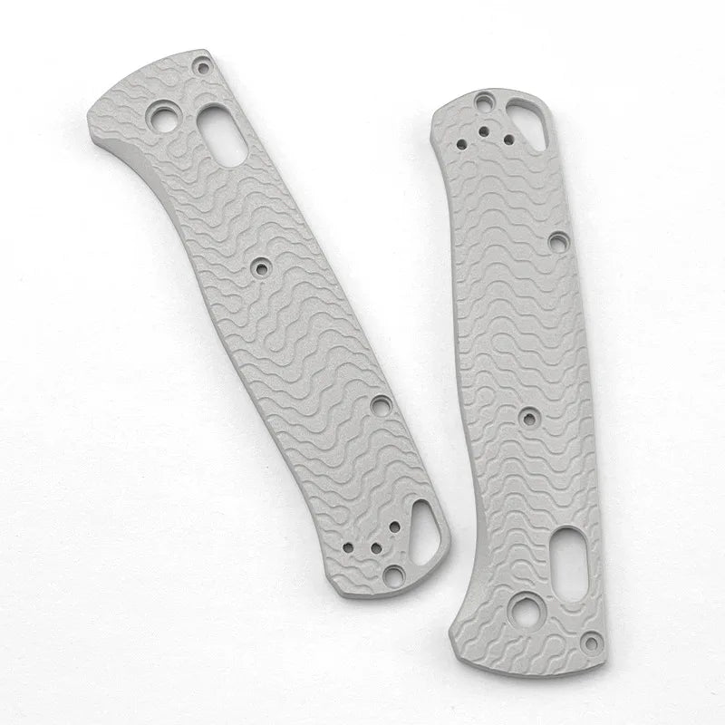 Swayboo Aluminum Grip Patch for Benchmade Bugout 535 | EDC Mod Knife Grip Accessory Qst Silver