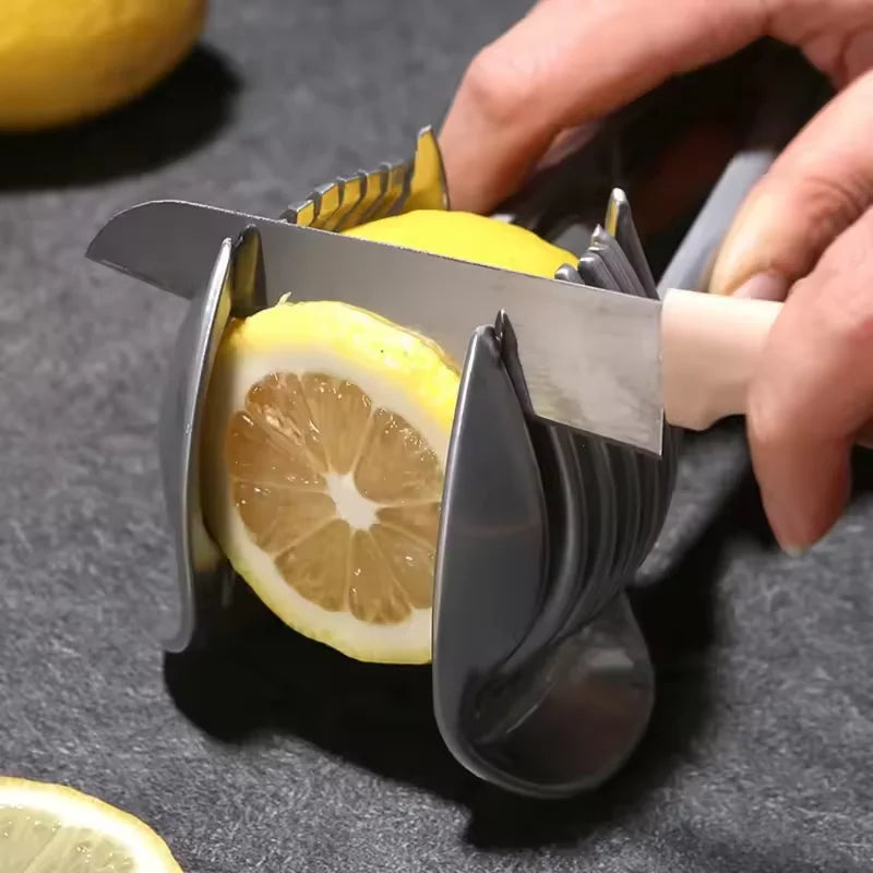 Stainless Steel Handheld Fruit & Vegetable Slicer | Lemon Cutter Handheld Fruit Slicer Qme