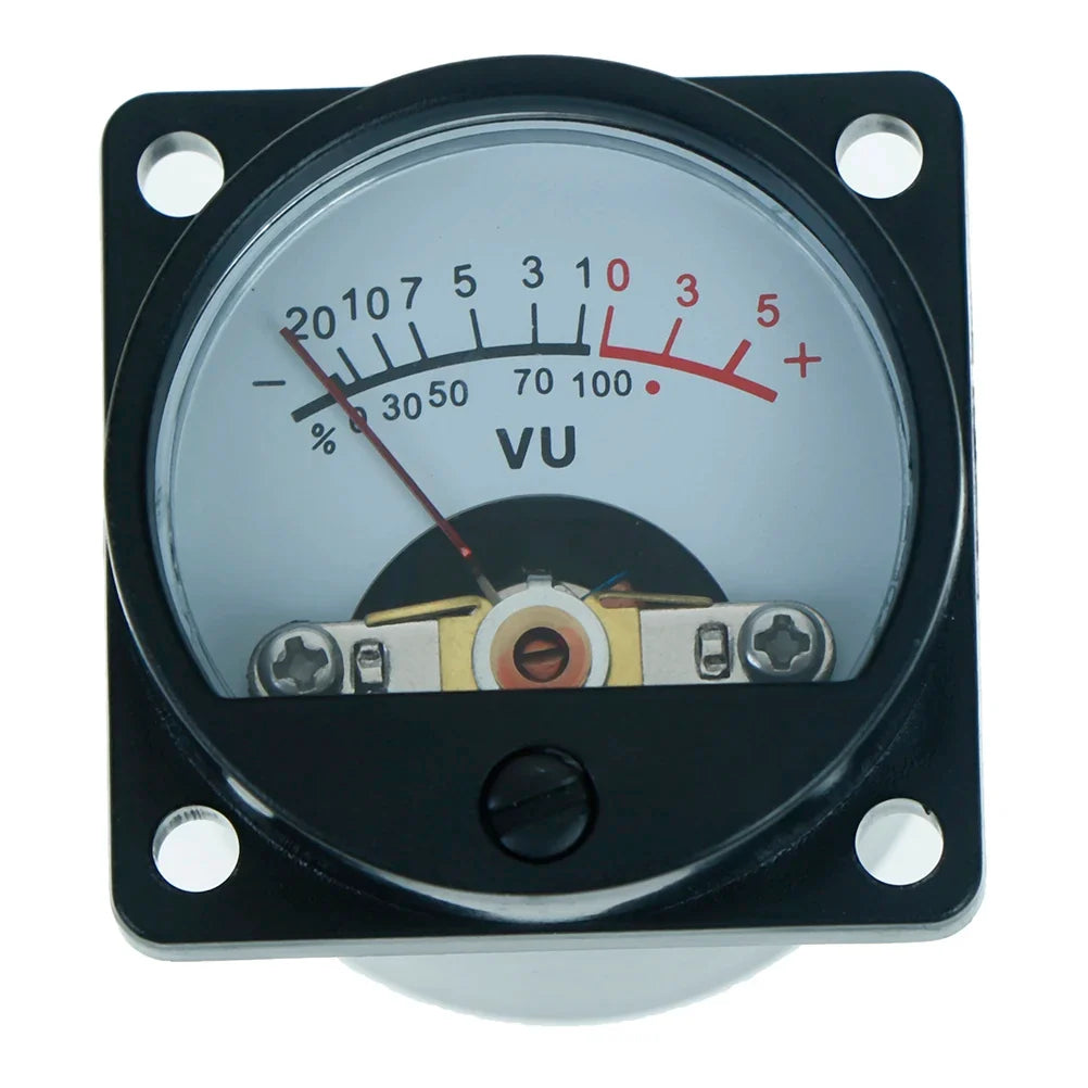VU Panel Meter 35mm Backlit Audio Level Amp 6-12V Warm Bulb VU Panel Meter Qme