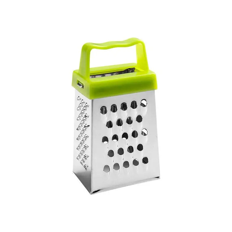 Mini 4-Sided Stainless Steel Box Grater – Cheese & Vegetables Box Grater Qme Green