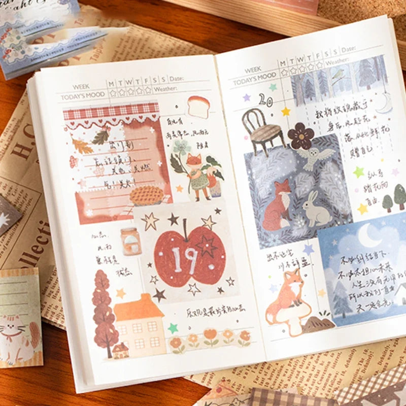 Vintage Sticker Note Pad | DIY Journaling & Scrapbooking DIY Sticker Pad Qme