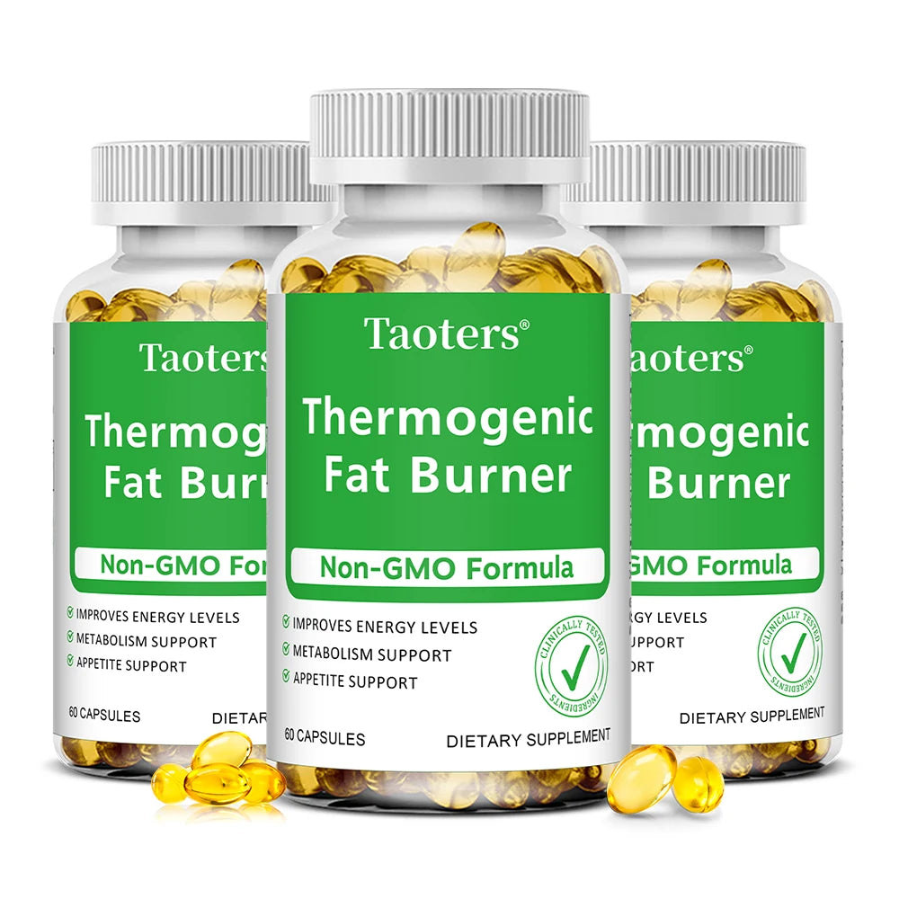 Thermogenic Capsules – Green Tea & Apple Cider Vinegar Thermogenic Supplement Qst 60 count-3 bottle