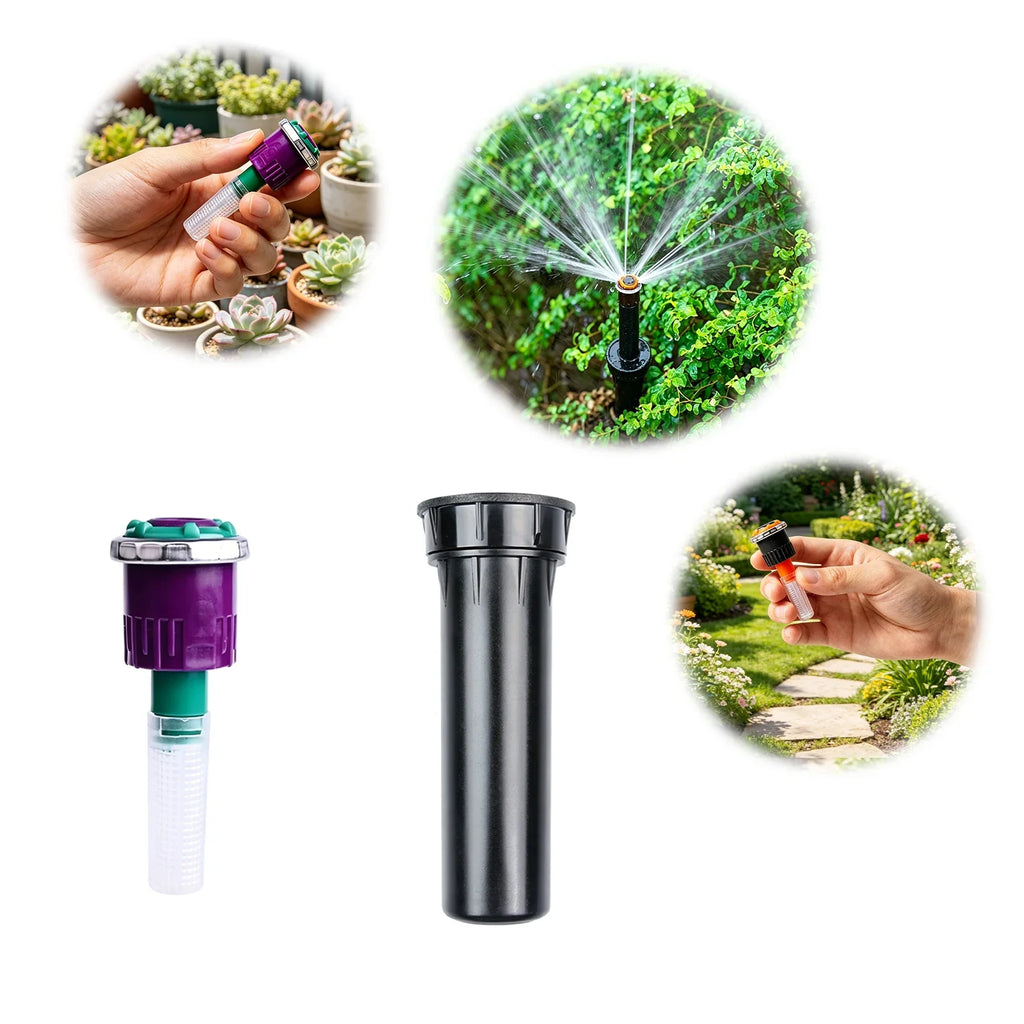 APWIKOGER Adjustable Garden Sprinkler Nozzle 90–360° 2.5–10.7m Garden Sprinkler Nozzle Qme