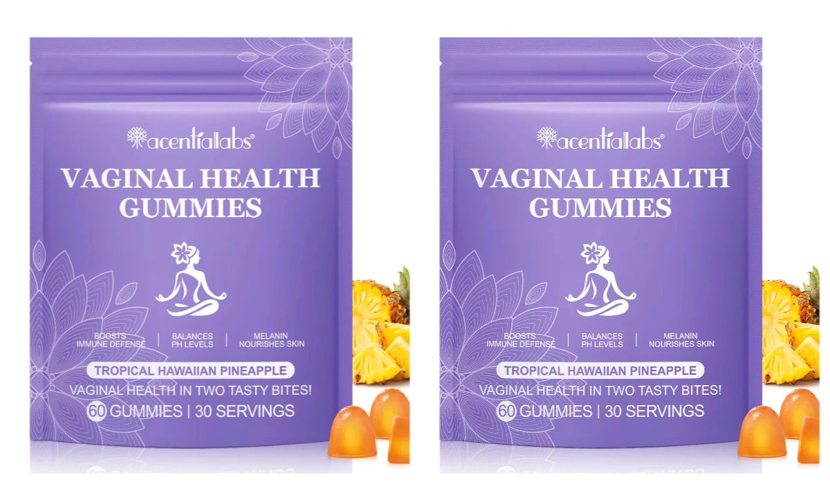 PH Balance Gummies – Vitamin C & Pineapple, Gelatin-Free 60ct Wellness Gummies Qst 2 Bags 120Count