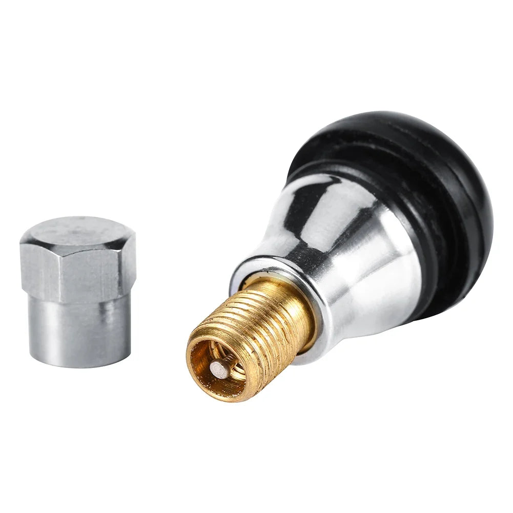 TR412 Brass Chrome Tubeless Tire Valve Stem for Cars & Motos Tire Valve Stem Qme