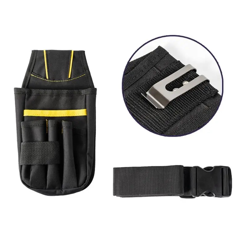 Multi-Pocket Tool Pouch with Belt Clip for Electricians Tool Pouch Qme