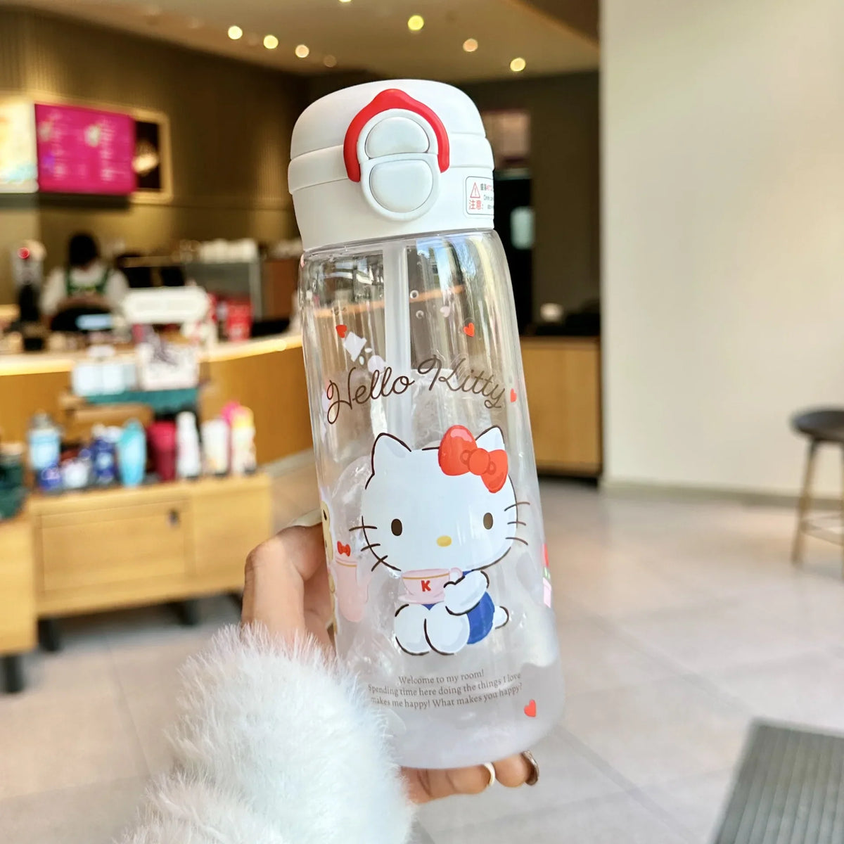 Hello Kitty Kuromi Acrylic Cup with Carry Handle – 21 Colors Character Acrylic Cup Qme 7