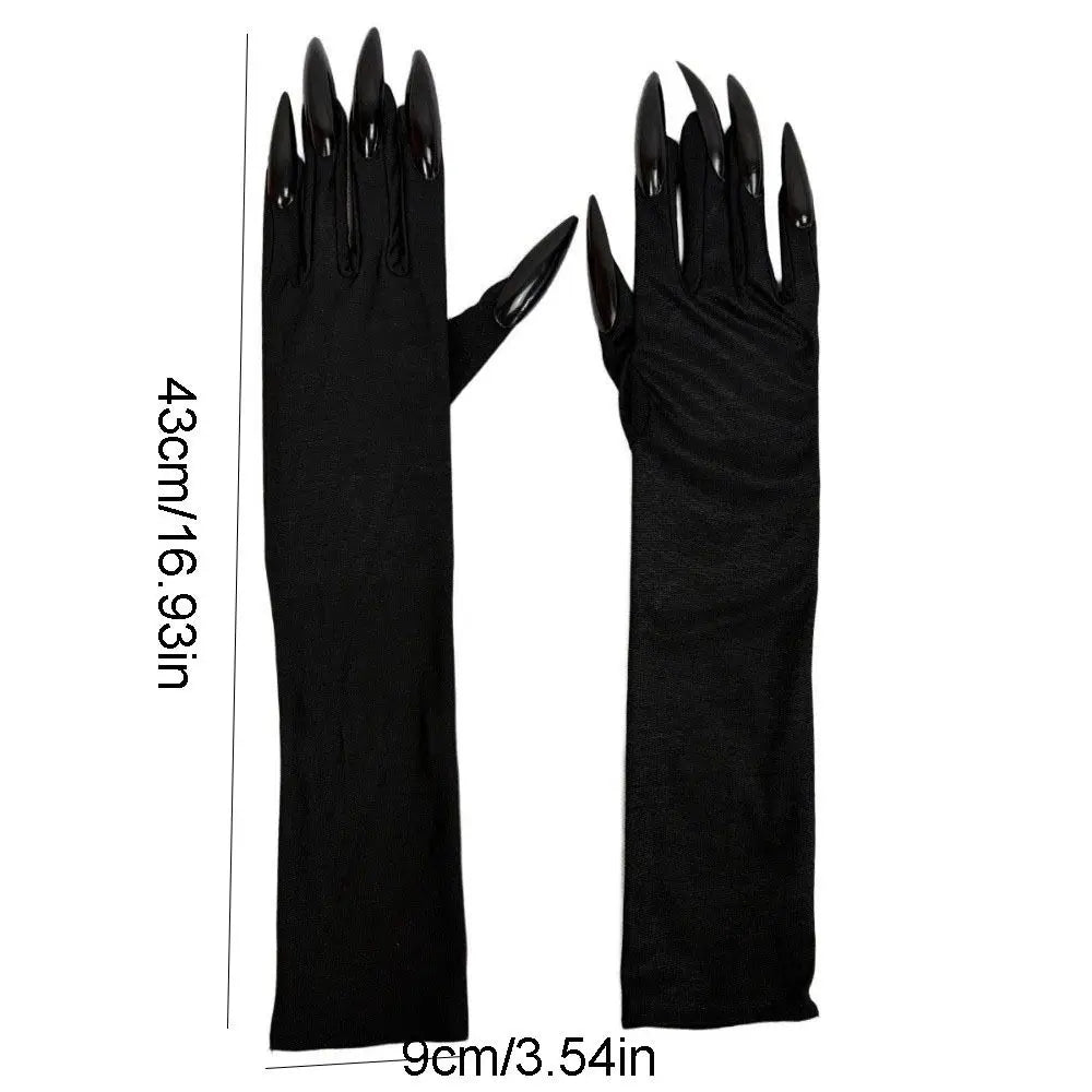 Witch Cosplay Gloves Long Nail Claws Halloween Costume Costume Gloves Qme